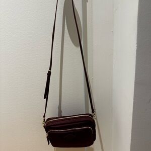 MZ Wallace burgundy Gramercy Nylon Crossbody Bag